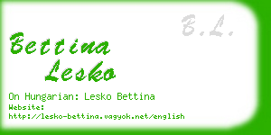bettina lesko business card